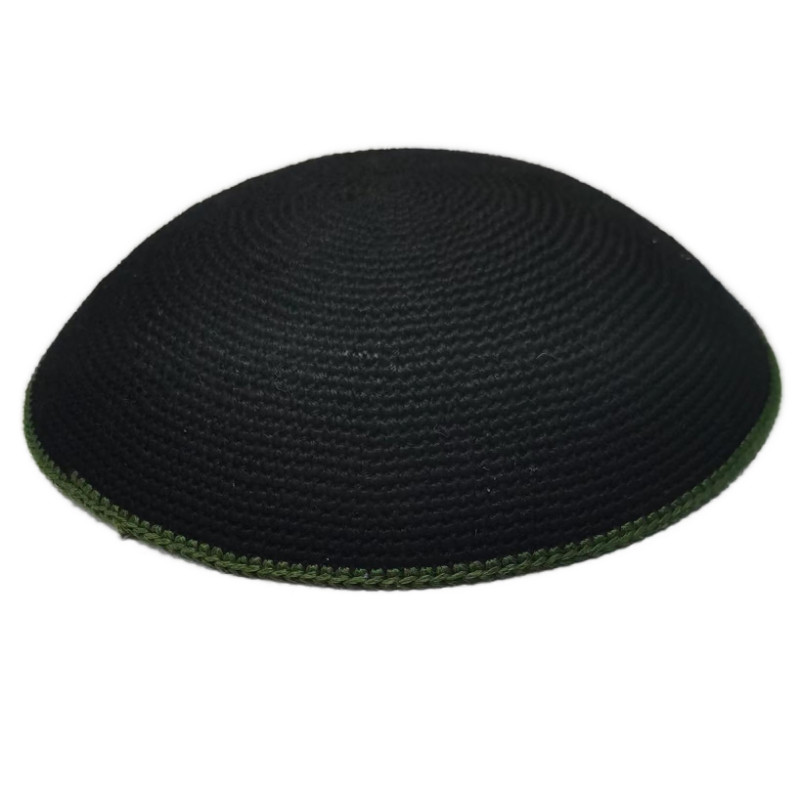 Factory custom fine  black knit Kippah, 100% cotton DMC hand-woven Kippah hat, DMC Kippah Yamaka Kippa Yarmulke skull hat
