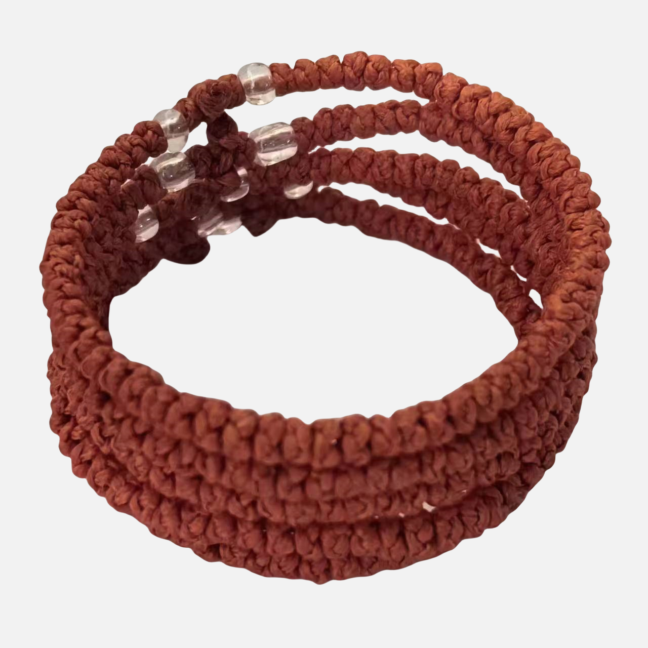 Komboskini bracelet prayer ropes Direct manufacturing from source factory Large stock supply ， Greek Prayer Rope Bracelet, Pastel orange Cross Prayer Rope Komboskini With transparent Beads